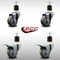 Service Caster 3'' SS Gray Poly Swivel 1-7/8'' Expanding Stem Caster Set 2 Total Lock Brakes, 4PK SCC-SSEXTTL20S314-PPUB-2-S-2-178 - alternate 2